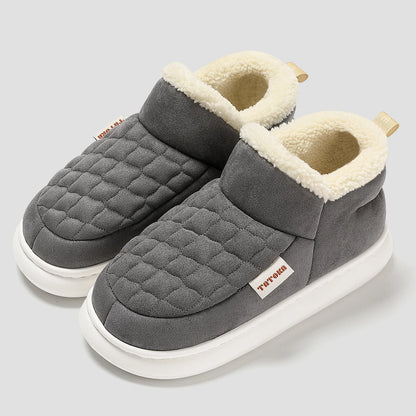 Damen-Winterstiefel mit hohem Schaft und Plüschfutter