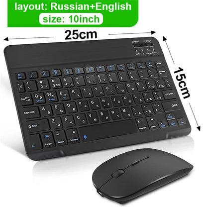 Bluetooth Keyboard & Mouse – Slim Wireless Set for Tablets & Laptops
