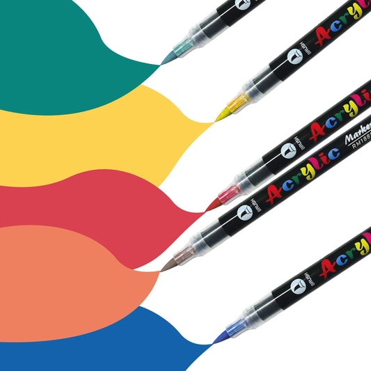 Acrylic Paint Markers – Brush-Tip Paint Pens, 12 to 60 Colours
