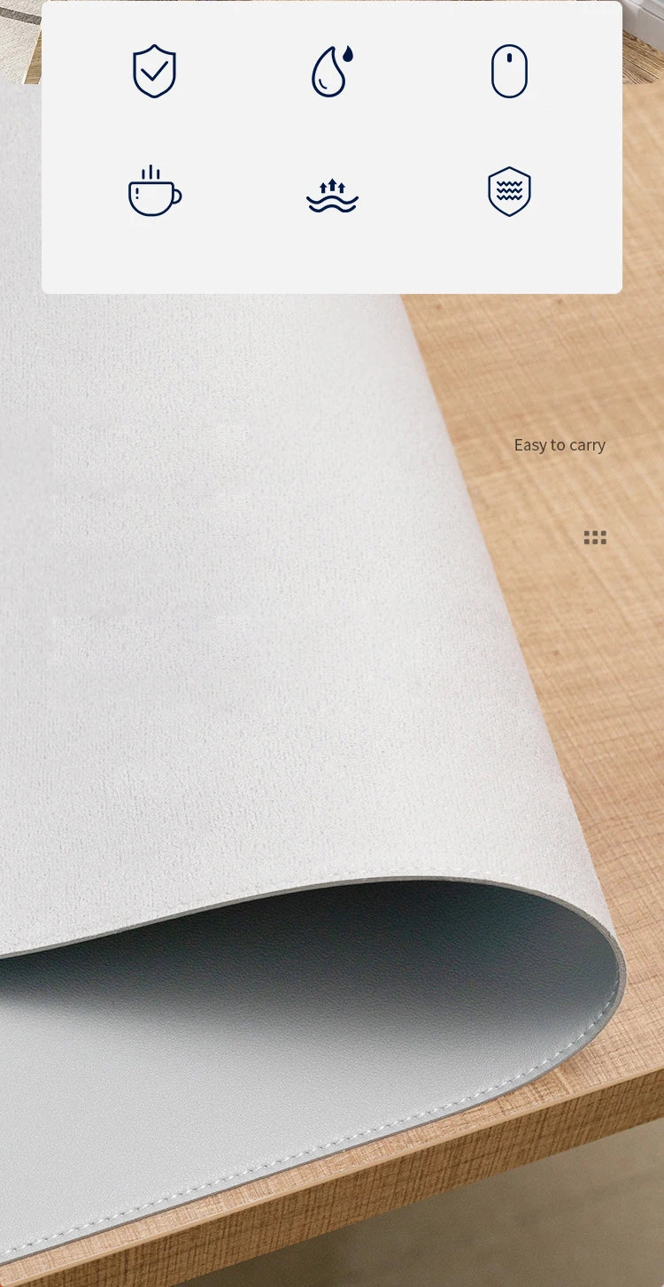 PU Leather Large Desk Mat Waterproof Anti‑Slip Office Desktop Pad Soft Large Mouse Pad For Laptop Keyboard Gaming Desk Mat