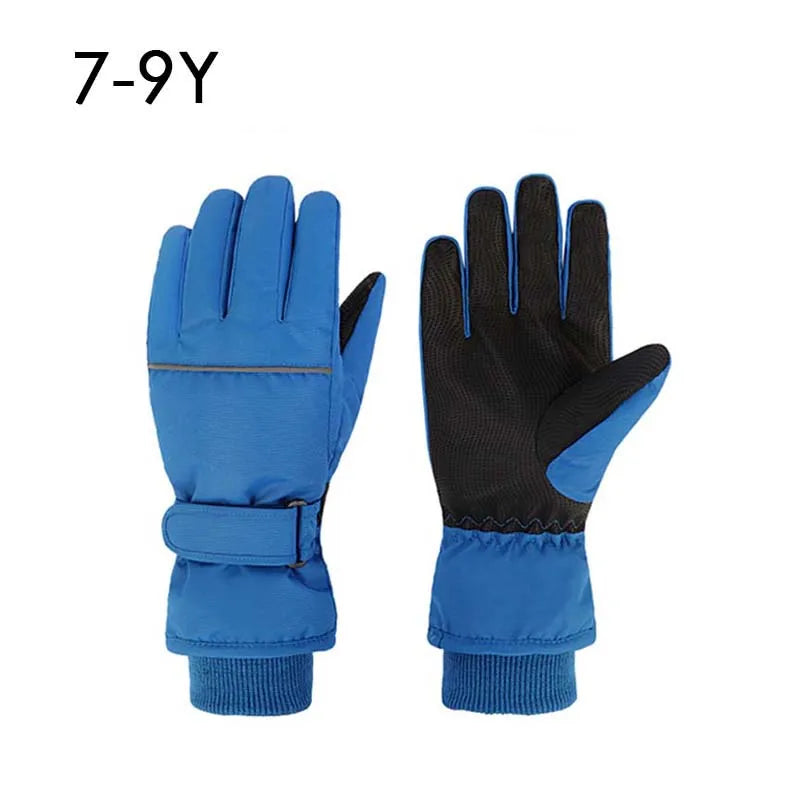 Kids' Insulated Ski Gloves – Plush-Lined Snow Gloves (Ages 4–13)