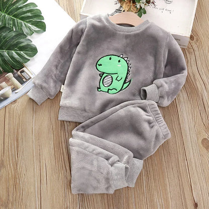 Kids' Flannel Fleece Pajama Set – Warm Toddler Sleepwear, 9 Months–6T