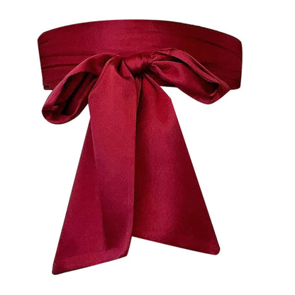 Satin-Schleife Taillengürtel – Breiter Bandgürtel für Kleider, 20 Farben