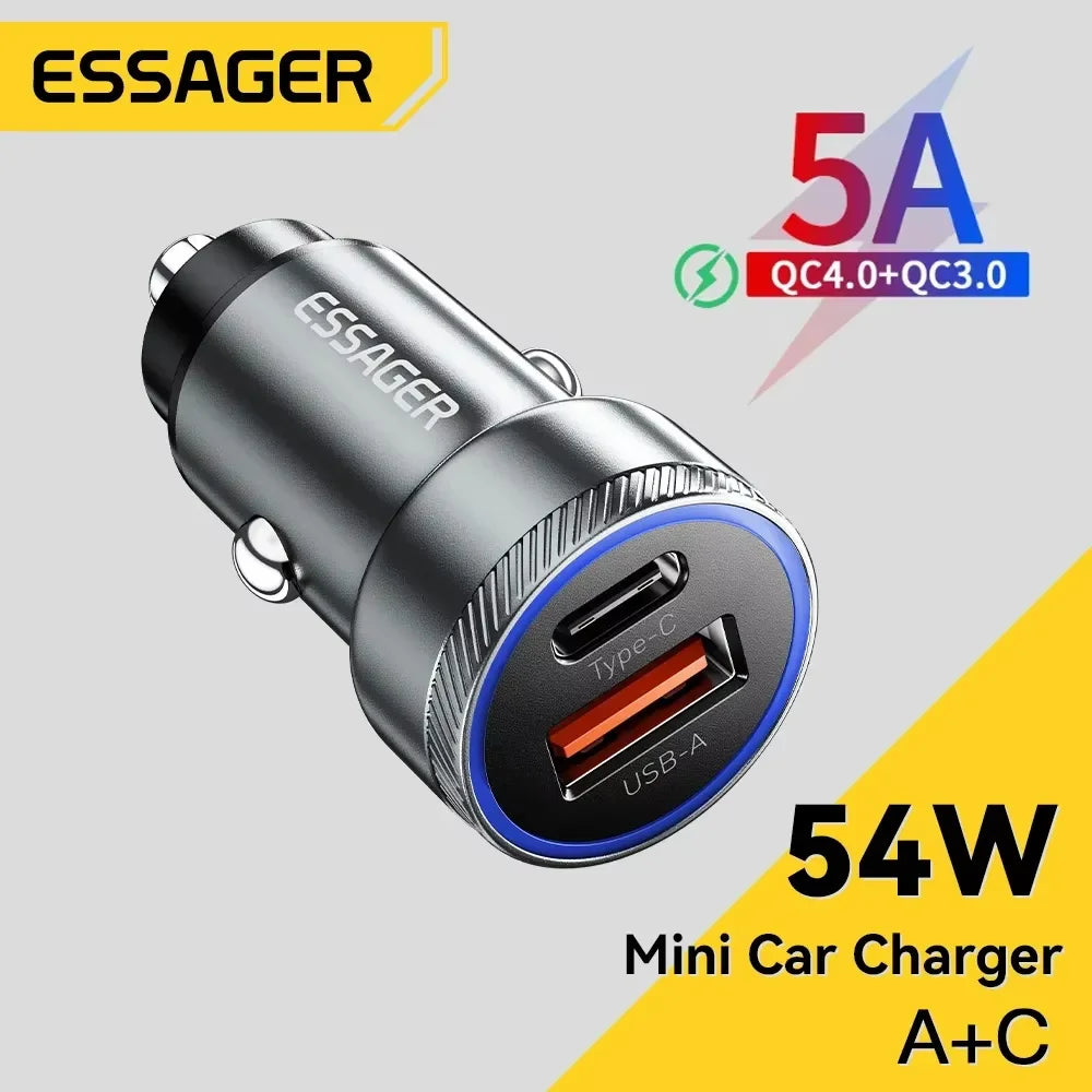 Essager 54W USB-C & USB-A Car Charger