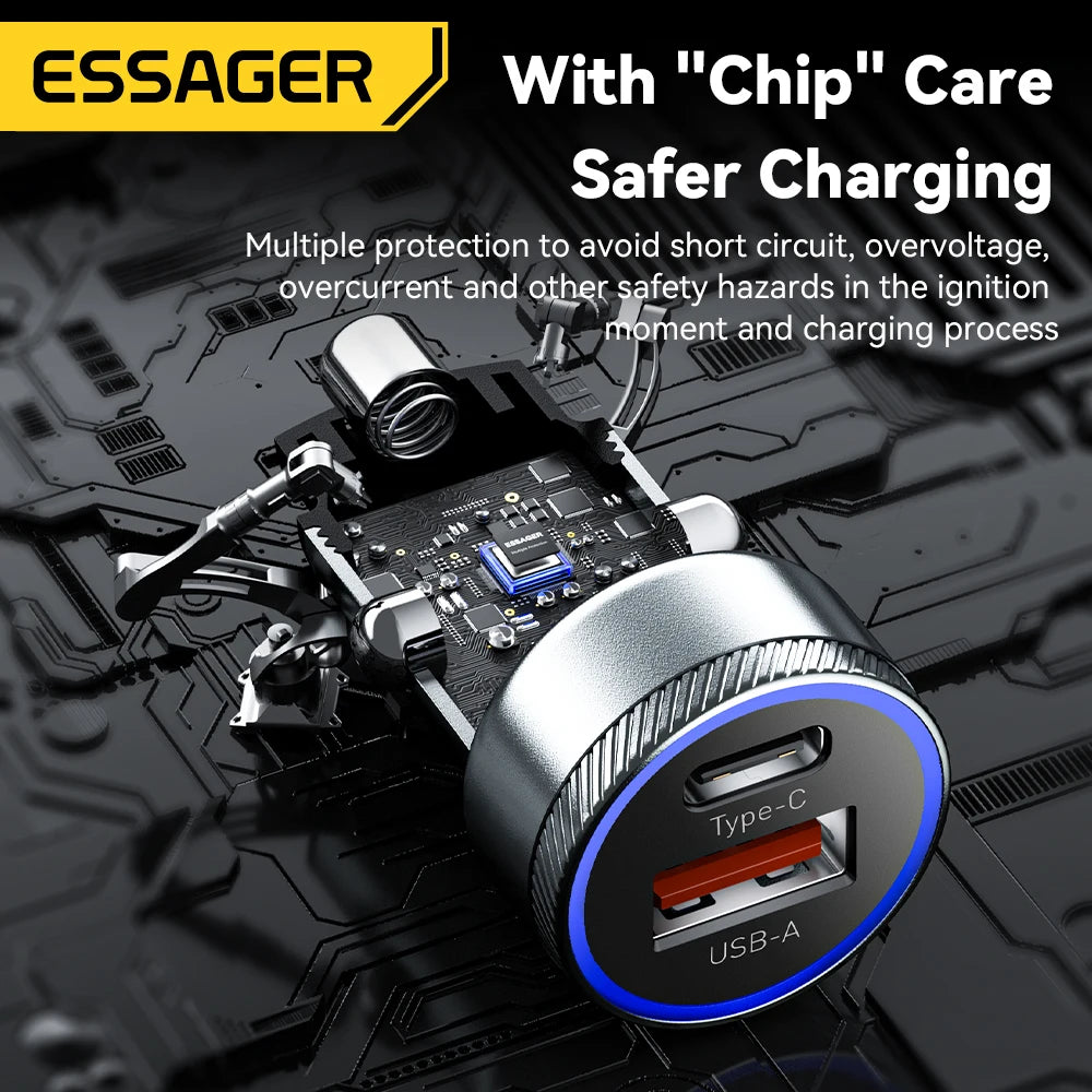 Essager 54W USB-C & USB-A Car Charger