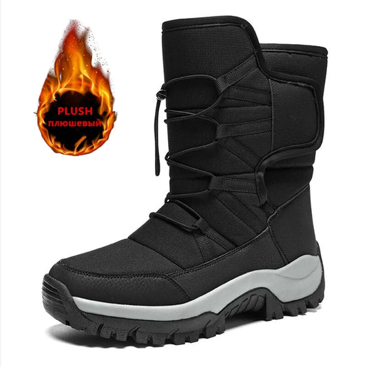 SENLONGBAO Men's Plush-Lined Winter Ankle Boots