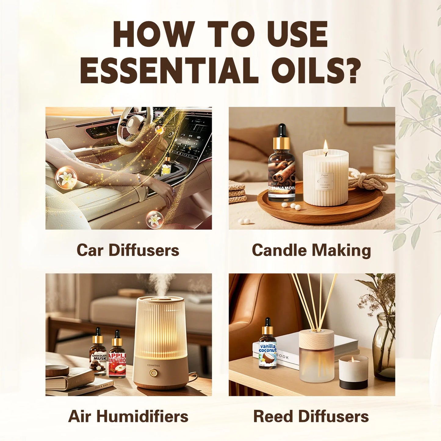 36 Type 30ml Essential Oil Long Lasting Fragrance for Aromatherapy Relaxation Holiday Gifts For Friends