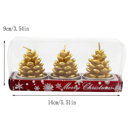 Weihnachtsfiguren-Kerzen 3er-Pack | Weihnachtsmann, Schneemann & festliche Motive | 6 Farben | Weihnachts- & Hochzeitsdekoration