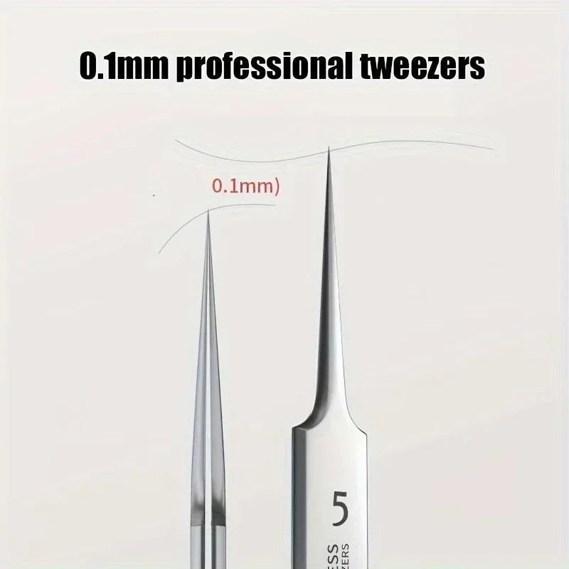 1Pc Extra Fine No. 5 Cellular Acne Blackhead Tweezers - Facial Beauty Remove Acne Needle Tools for Skin Care Tool