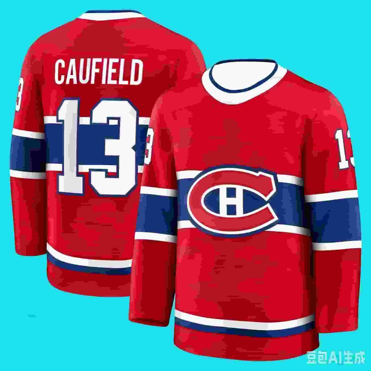 Montreal Canadiens Home Jersey | Caufield #13 & Suzuki #14 Stitched Team Uniform