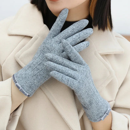 Elegante Soft-Touch-Winterhandschuhe für Damen mit Touchscreen-Bedienung