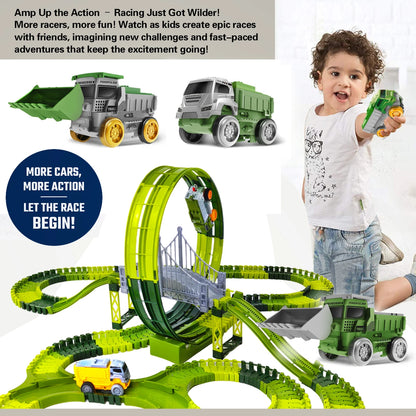 Dinosaur Magic Race Track Set – Flexible Climbing Track with Cars
