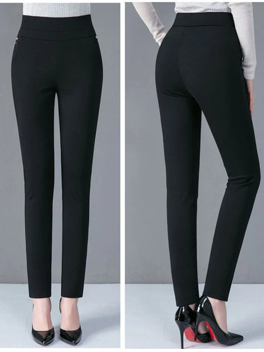 SUYISODA Women's High-Waist Stretch Pencil Pants