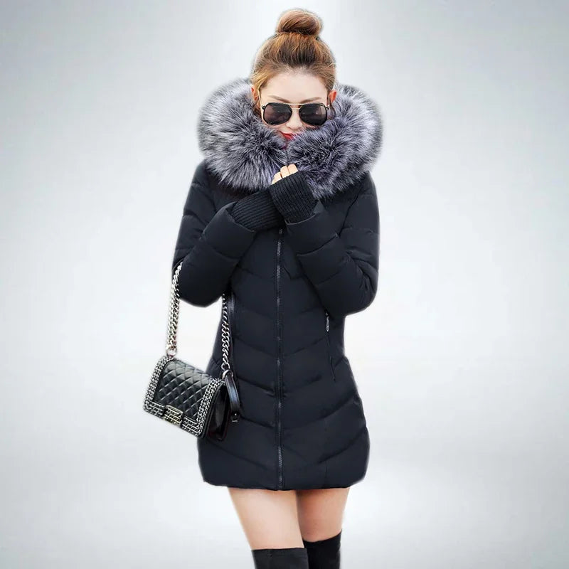 2026 New Arrival Fashion Slim Women Winter Jacket Cotton Padded Warm Thicken Ladies Coat Long Coats Parka Womens Jackets