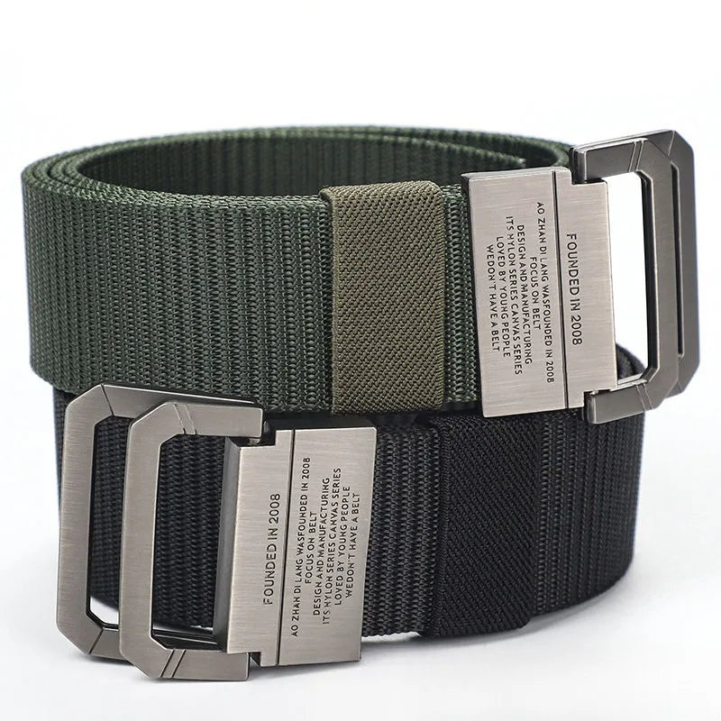 Canvas Webbing Belt with Alloy Buckle – Casual Outdoor Belt for Men & Women