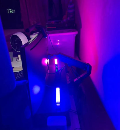 Tubo de luz LED RGB – Vara de luz de mano recargable, de 17 o 32 cm