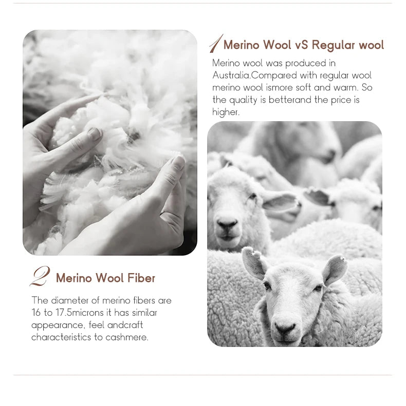 Fashion 100% Merino Wool Sweater Elegant Cashmere Pullover Women O-Neck Long Sleeve Knitwear Basic Clothing  Jumper Tops