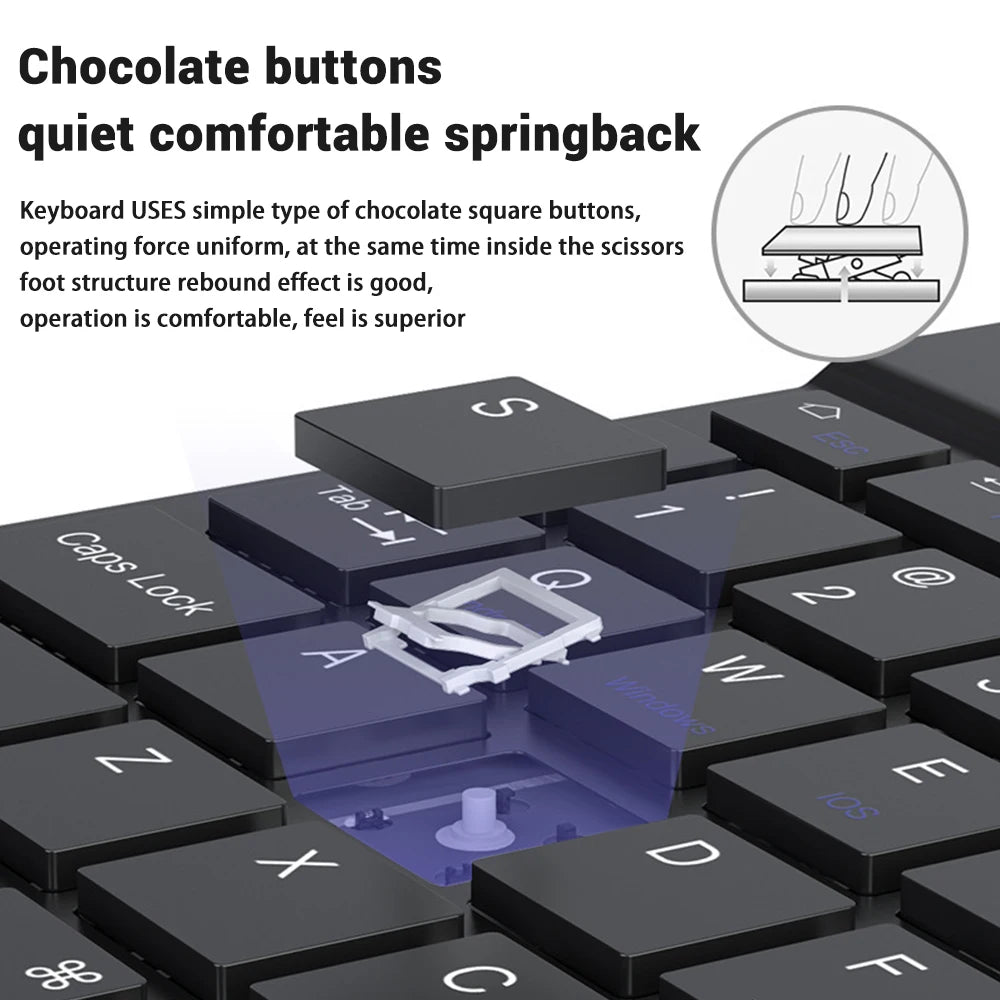 Bluetooth Keyboard & Mouse – Slim Wireless Set for Tablets & Laptops