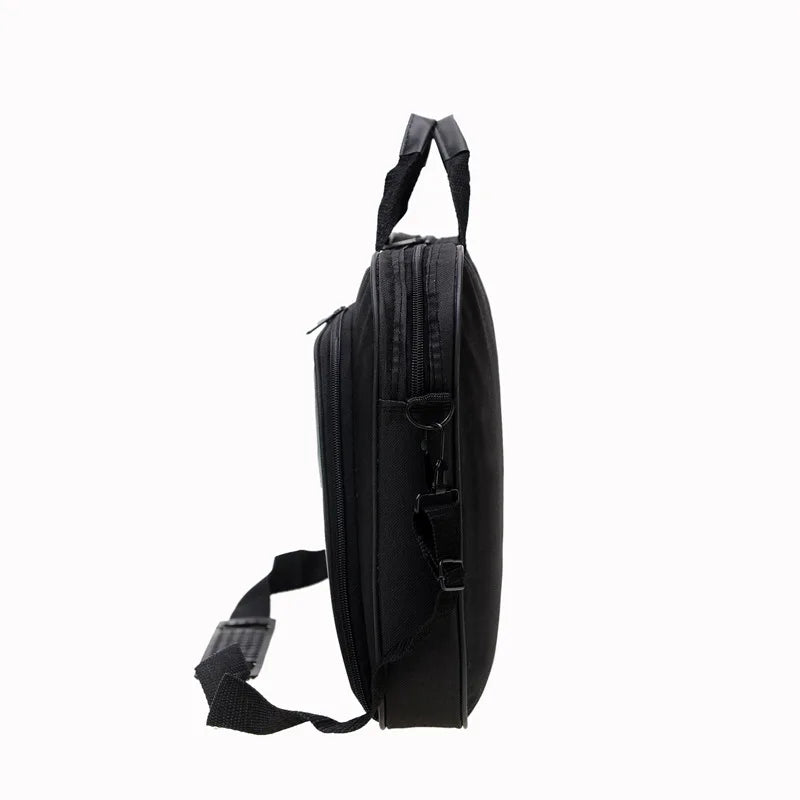 Nylon Laptop Handbag 15.6"-17" - Lightweight Zippered Computer Shoulder Bag
