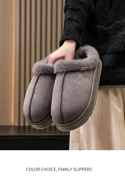 Women's Fluffy Winter Slippers – Warm Non-Slip House Slippers