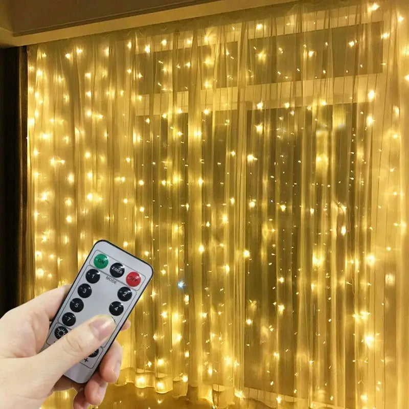 LED Curtain Fairy Lights with Remote – USB, 8 Modes, 3 m to 6 m