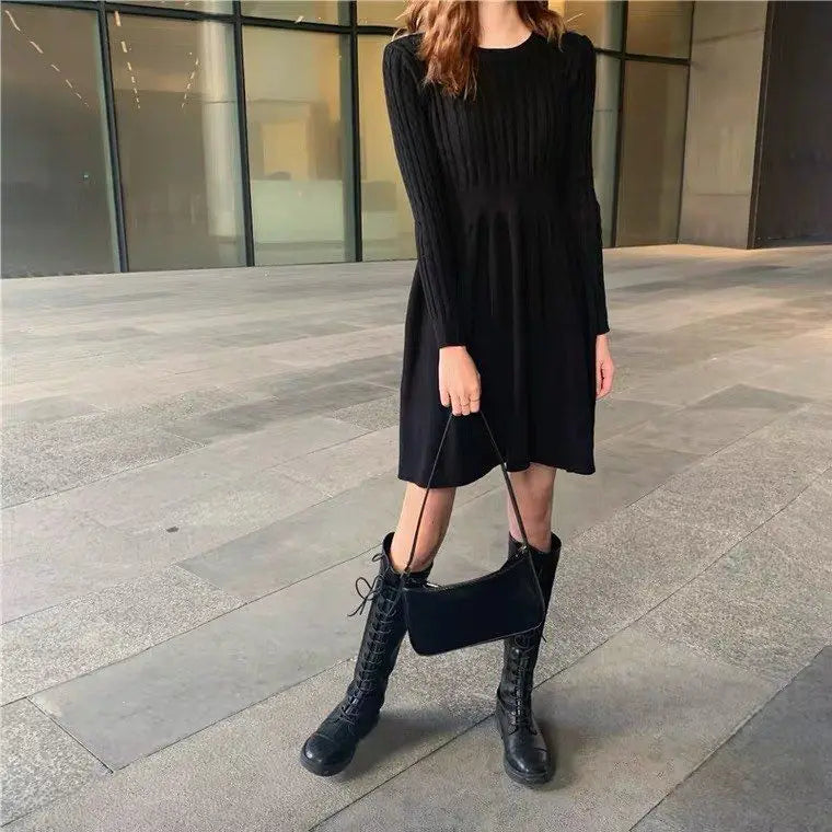 Women's Embroidered Long-Sleeve A-Line Mini Dress