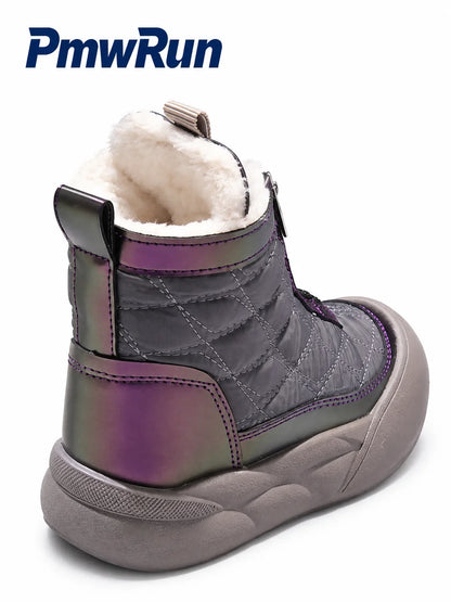 Kids' Plush-Lined Winter Snow Boots