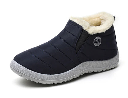 Botas de invierno sin cordones para hombre con forro de felpa HAJINK