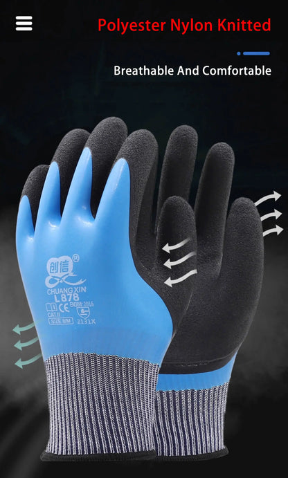 Guanti da lavoro isolanti – Guanti termici con rivestimento in lattice antiscivolo