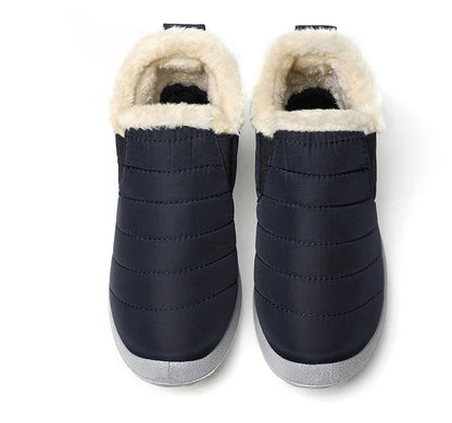 Botas de invierno sin cordones para hombre con forro de felpa HAJINK