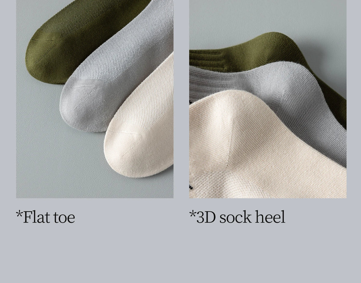 Men's Quarter Socks – 5 Pairs, Cotton-Blend Athletic Socks
