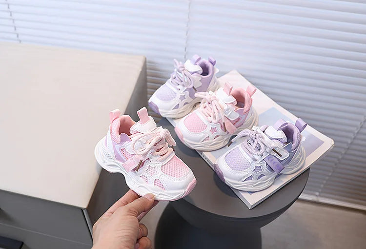 Girls' PU Leather Sneakers