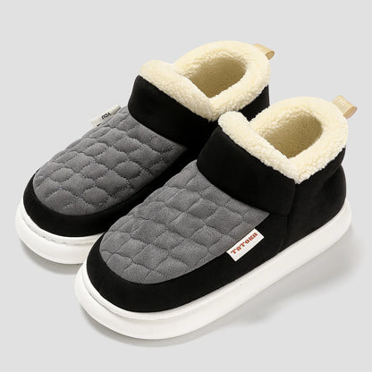 Damen-Winterstiefel mit hohem Schaft und Plüschfutter