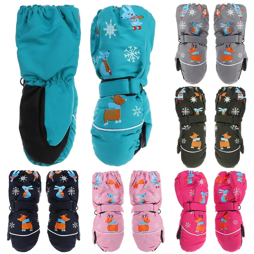 Kids' Rabbit Ski Mittens – Thick Warm Snow Mittens (Ages 2–6)