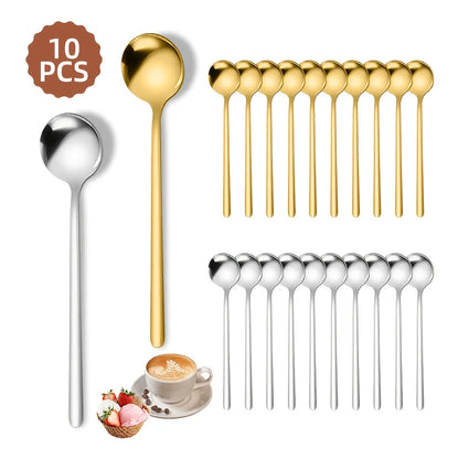 10-teiliges Kaffee- & Dessertlöffel-Set aus Edelstahl