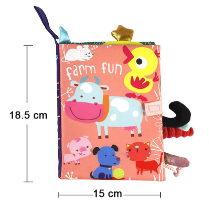 Baby Soft Cloth Book – Crinkle Sensory Book for 0–12 Months