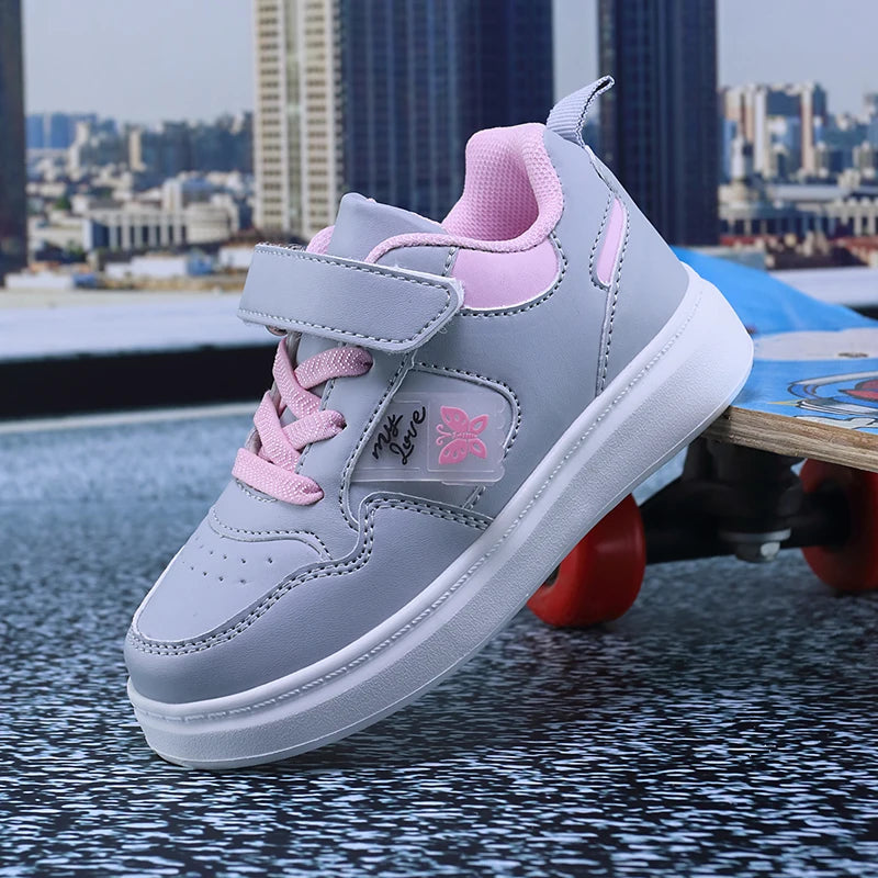 Girls' PU Leather Casual Shoes