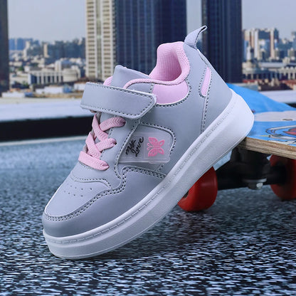 Scarpe casual in similpelle da bambina