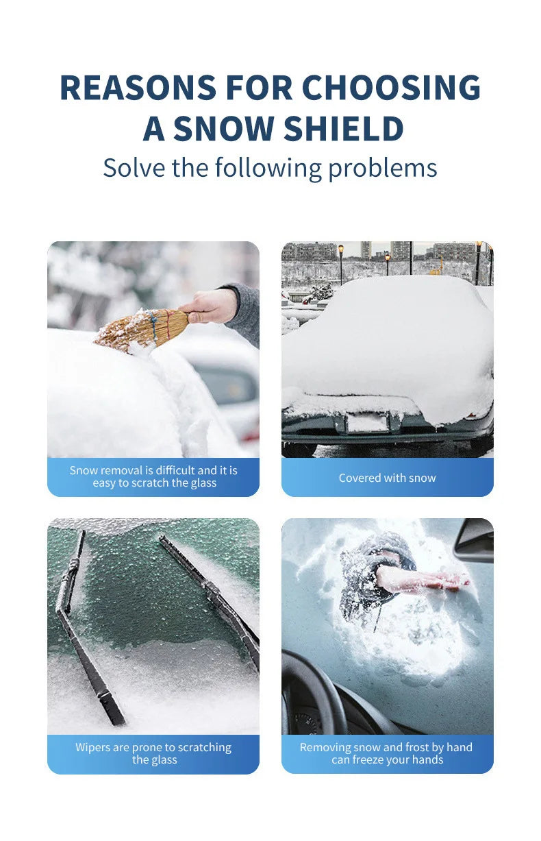 Windshield Snow & Frost Cover – Magnetic Car Windscreen Protector