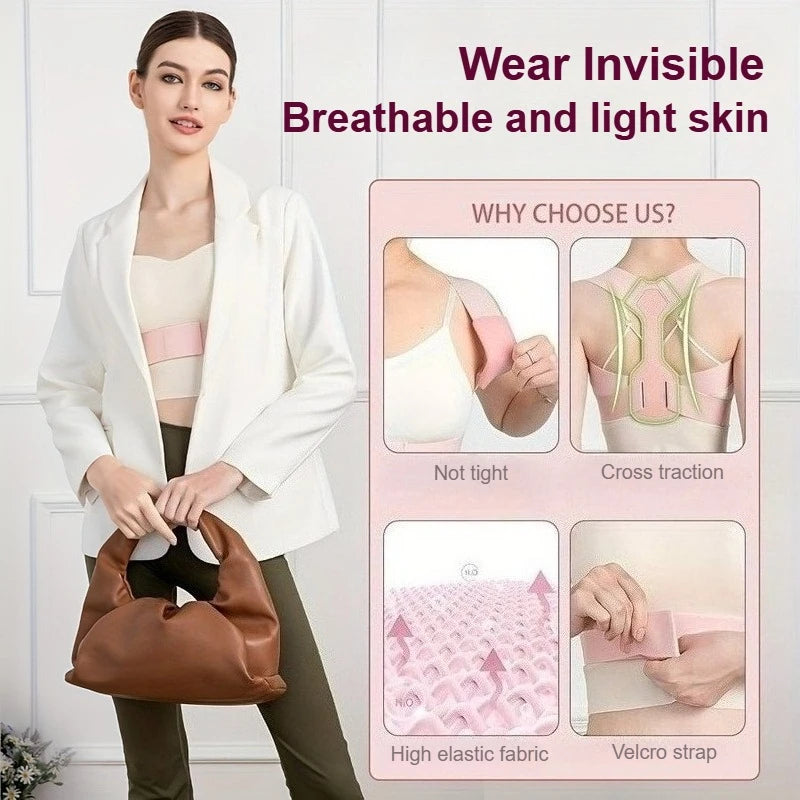 Breathable Posture Corrector Belt Adjustable Rectify Posture Hunchback Corrector Shoulder Support Strap Clavicle Spine Support