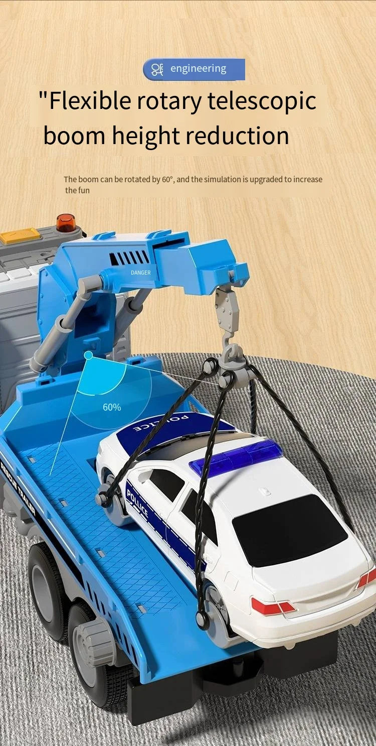 Inertia Rescue Crane Trailer Toy with Lights & Sounds