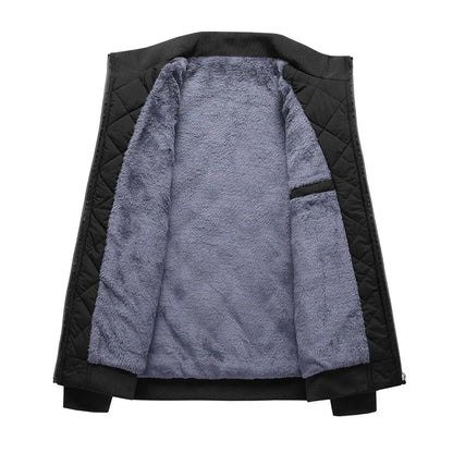 DEE MOONLY Herren-Jacke mit Muster und Reißverschluss vorne