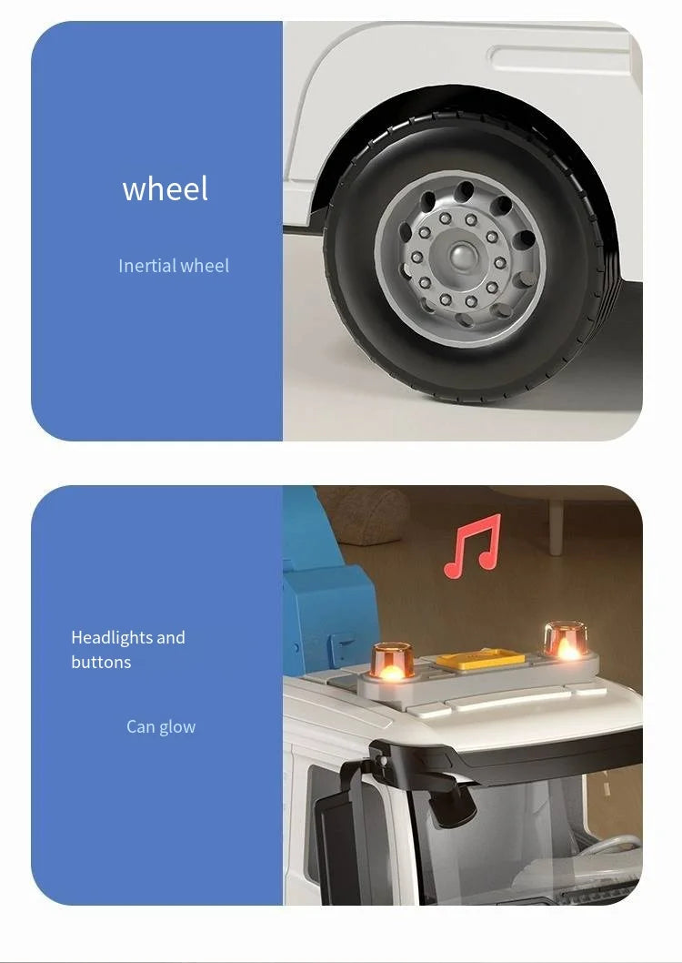 Inertia Rescue Crane Trailer Toy with Lights & Sounds