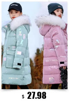 Autumn Winter Down Jacket for Girl Clothes Kids Overalls Snowsuit Baby Boy over Coat Toddler New Clothing Set Parka Real Fur