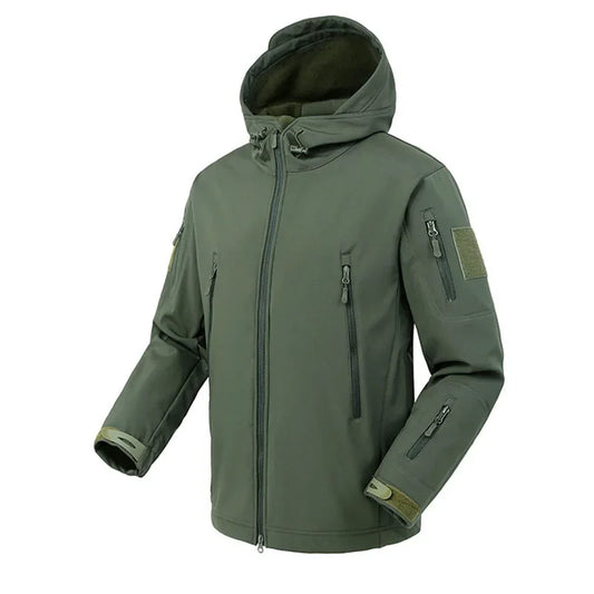 Men's Hooded Softshell Jacket with Pockets