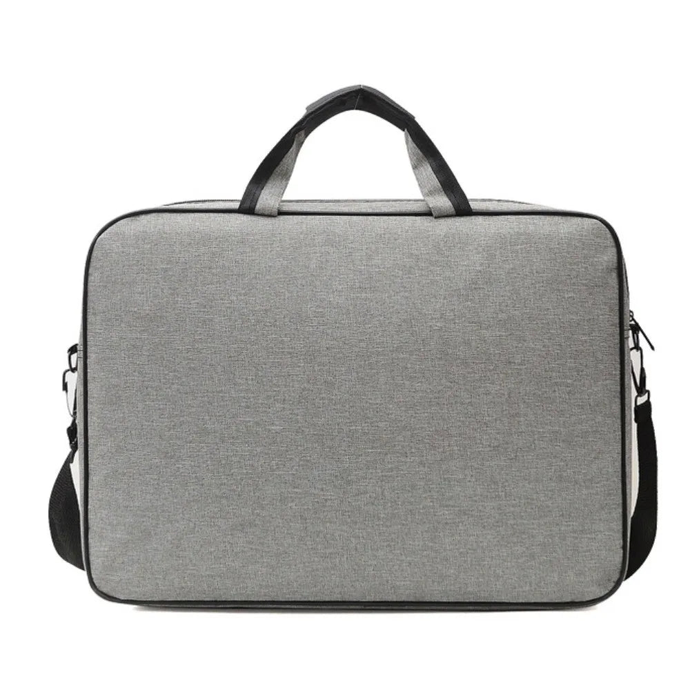 Business Laptop Shoulder Bag 15.6"-17" - Solid Colour Briefcase with Handle