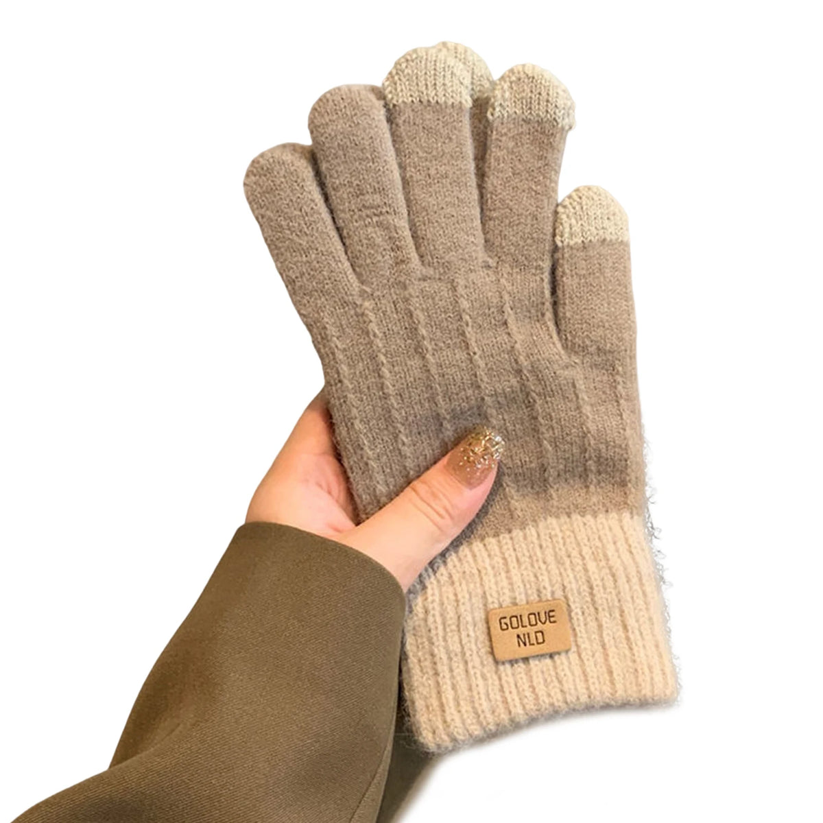 Women's Cable Knit Touchscreen Gloves – Fleece-Lined