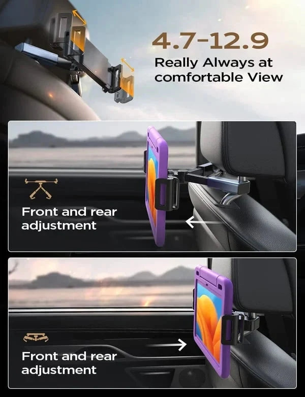 360° Rotating Car Headrest Tablet Mount