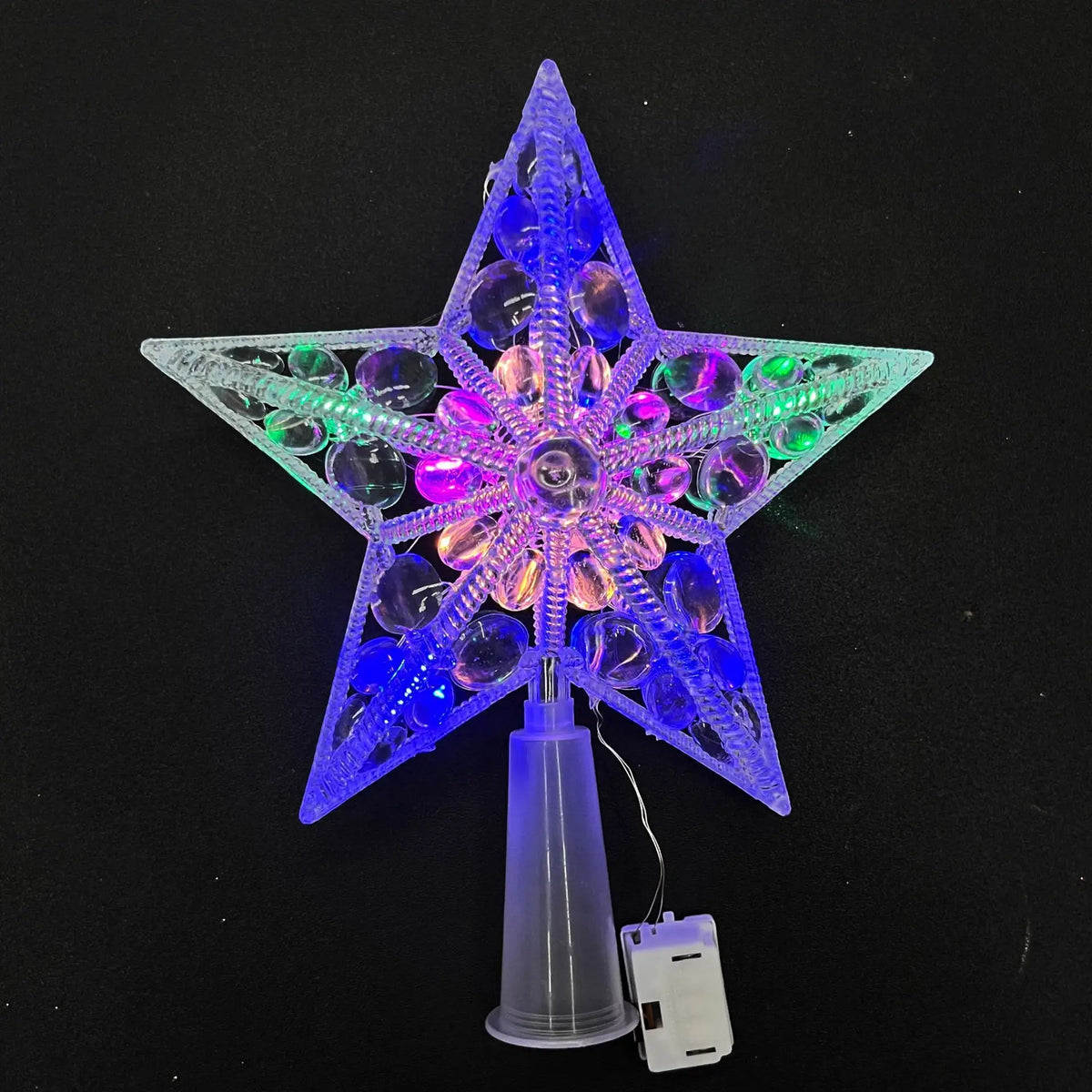 Glitter Star Christmas Tree Topper – 15 cm Sparkling Star Ornament