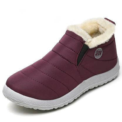 Botas de invierno sin cordones para hombre con forro de felpa HAJINK